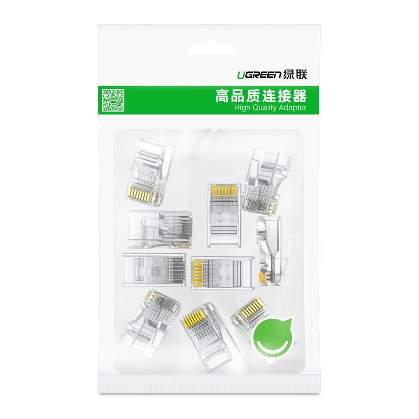Ugreen 10x plug plug coupler end RJ45 8P8C Cat 6 transparent (50961)eng