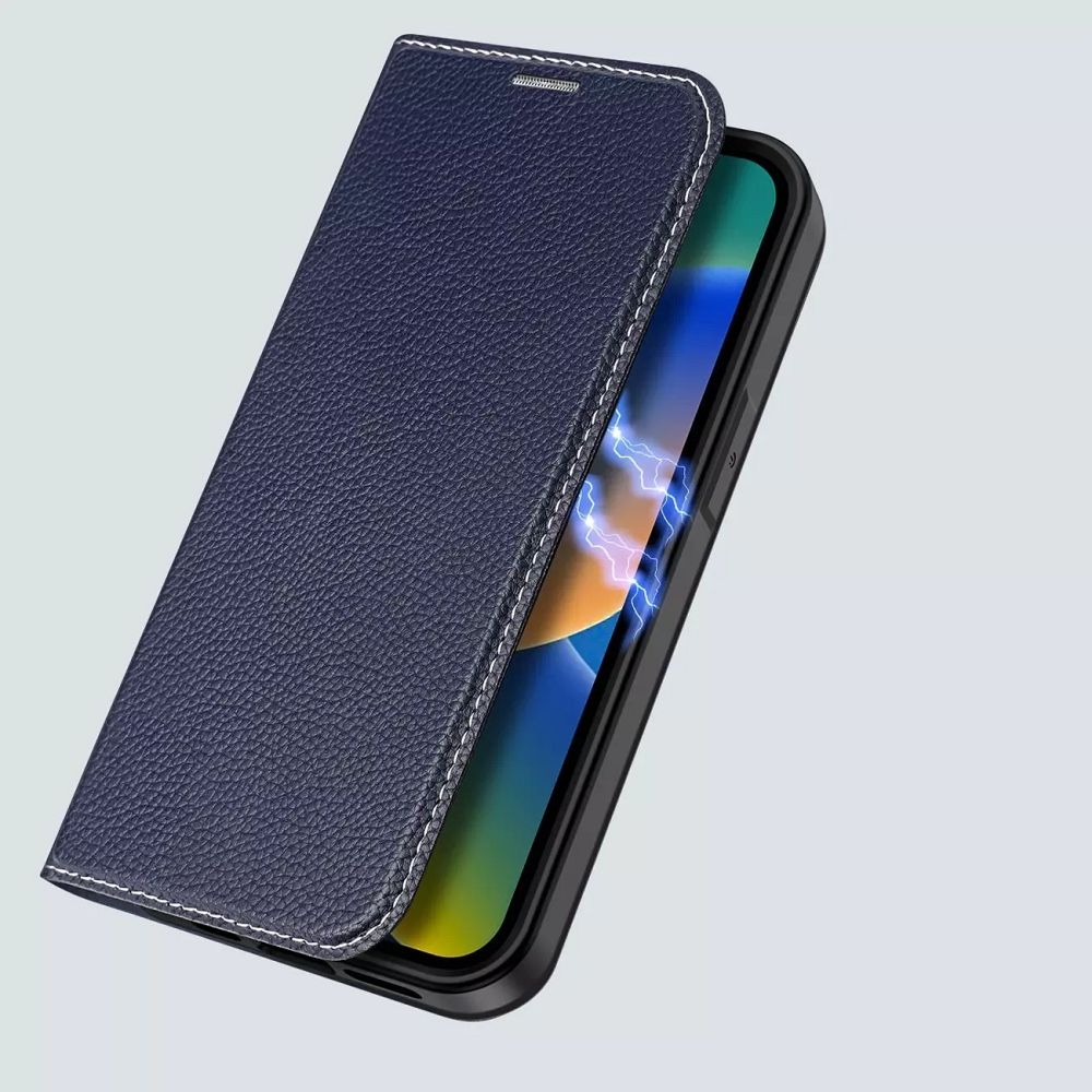 DUX DUCIS wallet case SKIN X2 for IPHONE 14 Pro Max blue