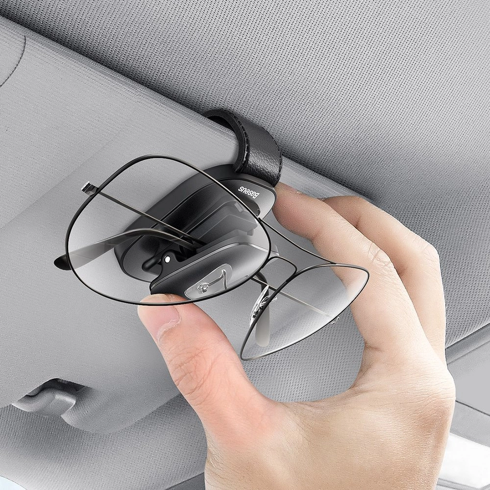 Baseus car glasses clip holder for glasses black (ACYJN-B01)eng