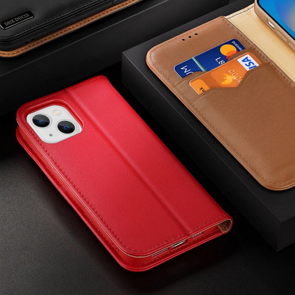 DUX DUCIS wallet case HIVO for IPHONE 15 Plus brown