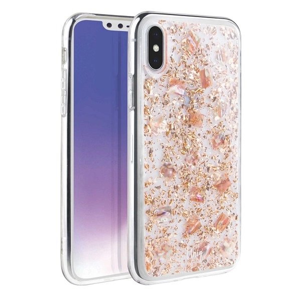 Uniq Lumence Clear case for iPhone Xs Max - pink and goldeng