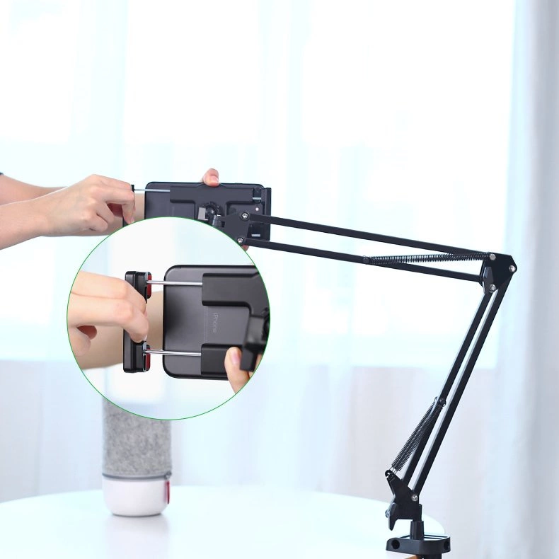 Ugreen Folding Arm Desk Table Tripod Holder for Phone Tablet Black/Grey (50394)eng