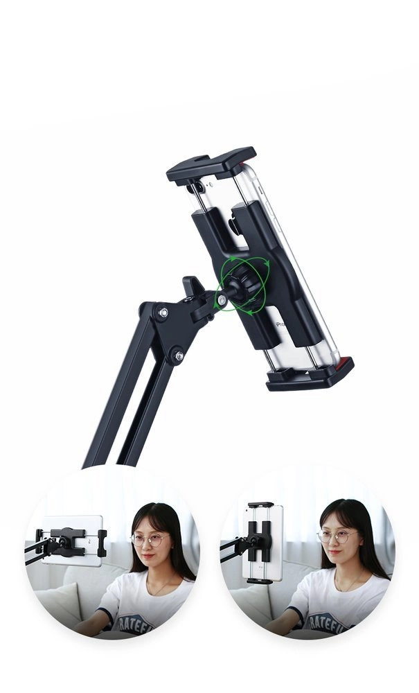 Ugreen Folding Arm Desk Table Tripod Holder for Phone Tablet Black/Grey (50394)eng
