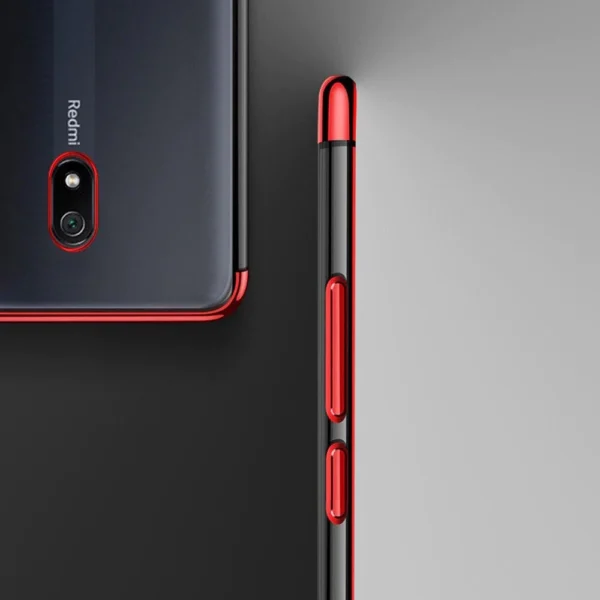 Clear Color Case Gel TPU Electroplating frame Cover for Xiaomi Redmi 8A blueeng