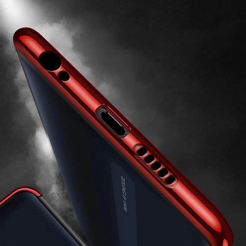 Clear Color Case Gel TPU Electroplating frame Cover for Xiaomi Redmi 8A blueeng
