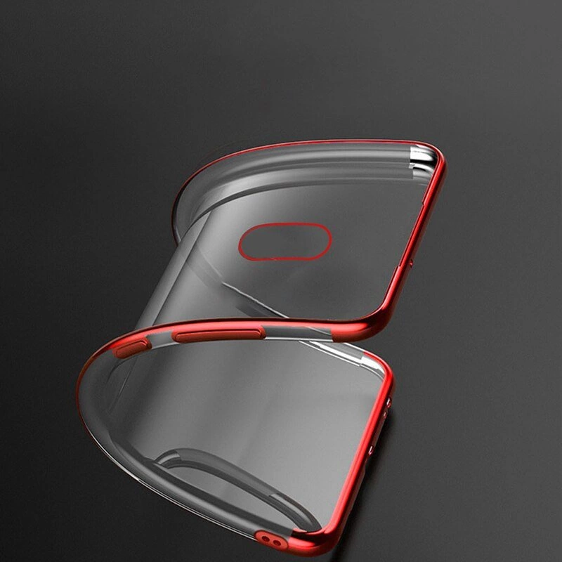 Clear Color Case Gel TPU Electroplating frame Cover for Xiaomi Redmi 8A blueeng