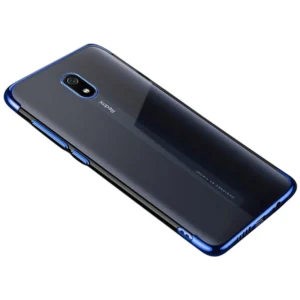 Clear Color Case Gel TPU Electroplating frame Cover for Xiaomi Redmi 8A blueeng