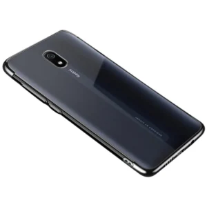 Clear Color Case Gel TPU Electroplating frame Cover for Xiaomi Redmi 8A blackeng