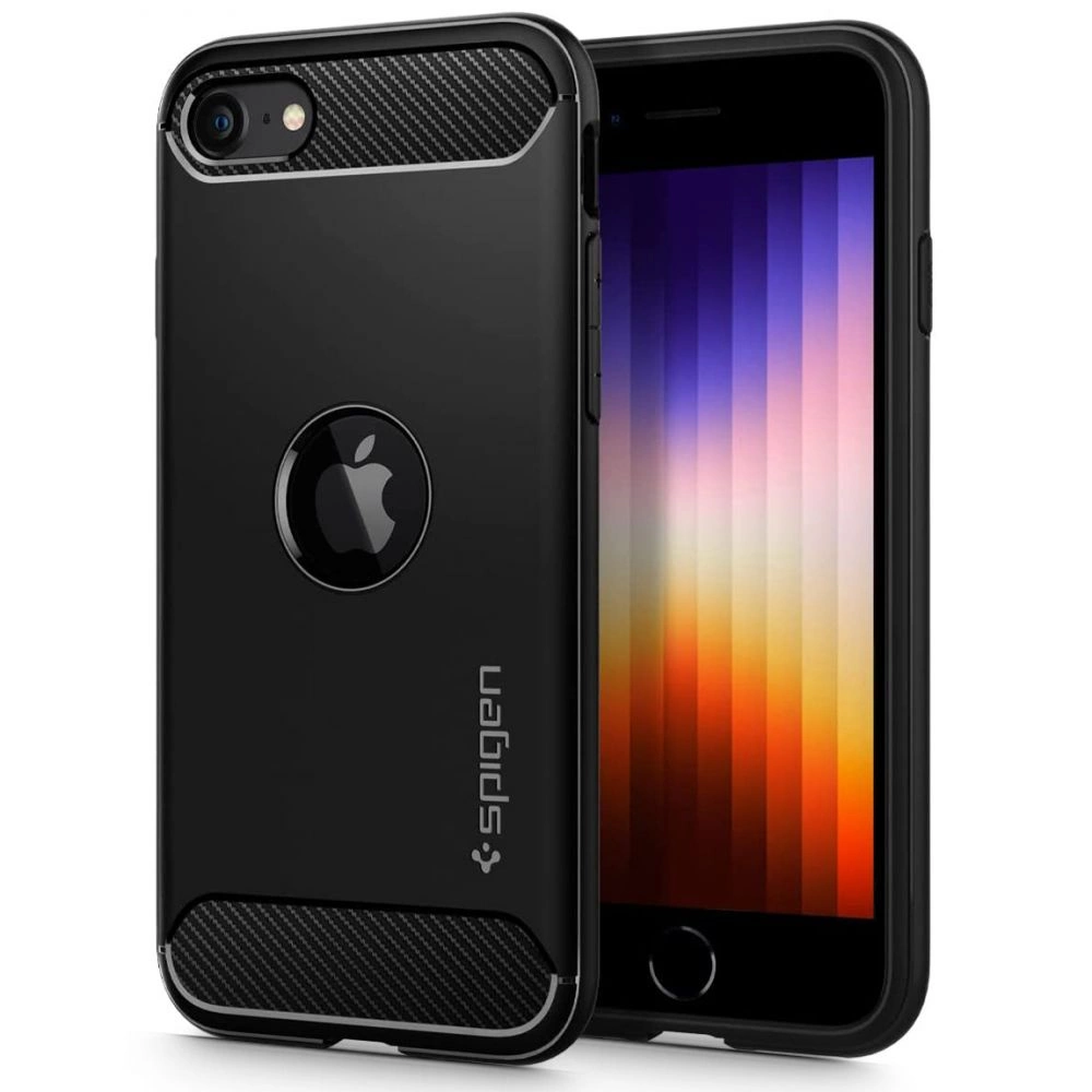 Spigen Rugged Armor Case for iPhone SE 2020 / 2022 - Blackeng