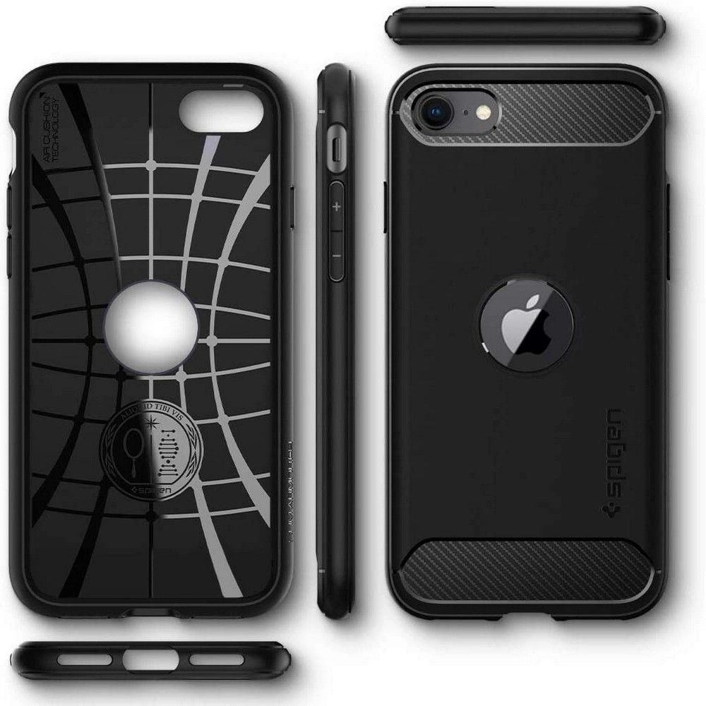 Spigen Rugged Armor Case for iPhone SE 2020 / 2022 - Blackeng