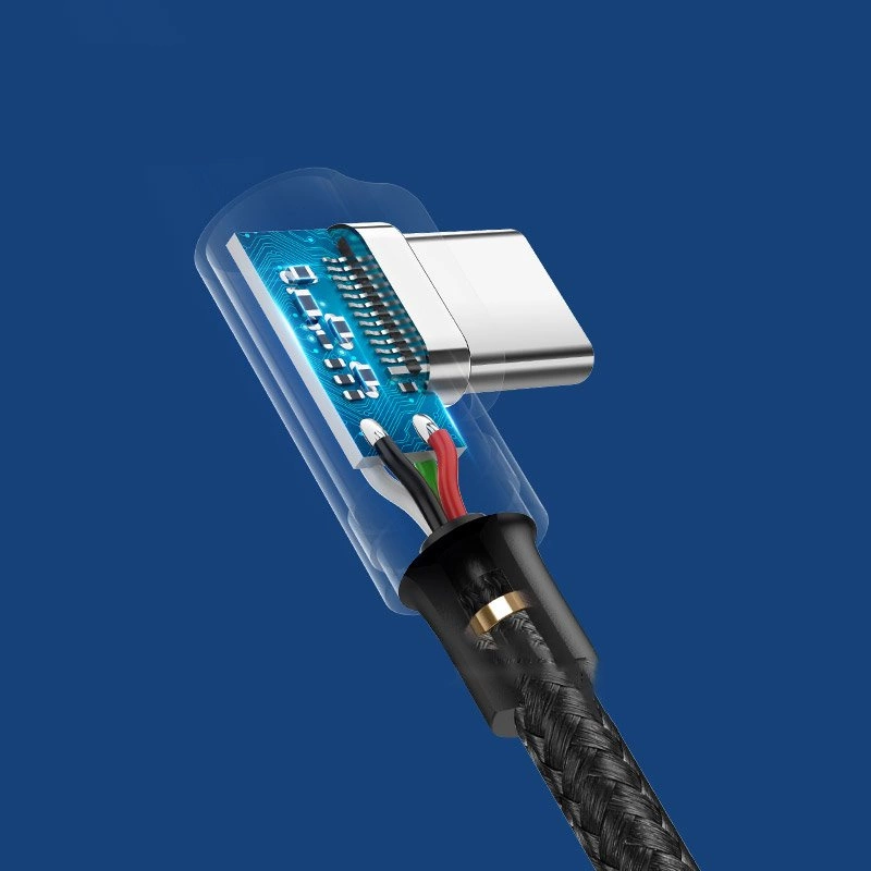 Ugreen angle cable USB cable - USB Type C Quick Charge 3.0 QC3.0 3 A 0.5 m gray (US176 20855)eng