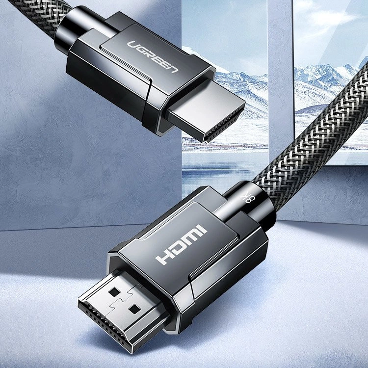 Ugreen cable HDMI 2.1 cable 8K 60 Hz / 4K 120 Hz 3D 48 Gbps HDR VRR QMS ALLM eARC QFT 2 m gray (HD135 70321)eng