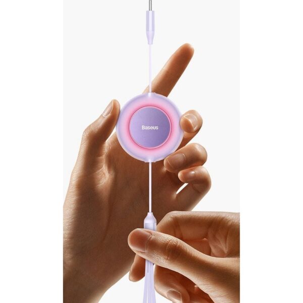 BASEUS cable 3in1 Type C to Micro USB / Lightning / Type C PD QC4.0 3,5A 100W CAMJ010205 1,1 m purple