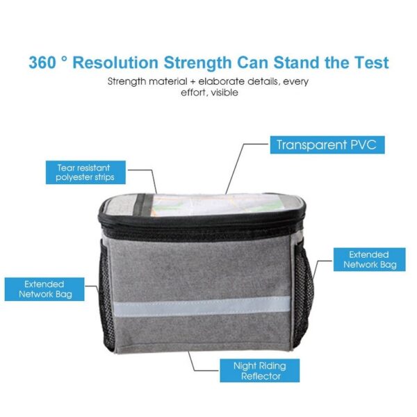 SAHOO bike bag on wheel with zip thermoactive 11002-sa gray
