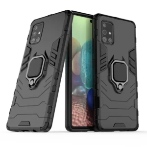 Ring Armor Case Kickstand Tough Rugged Cover for Samsung Galaxy A71 5G blackeng