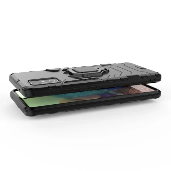 Ring Armor Case Kickstand Tough Rugged Cover for Samsung Galaxy A71 5G blackeng