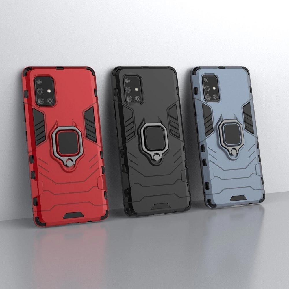 Ring Armor Case Kickstand Tough Rugged Cover for Samsung Galaxy A71 5G blackeng