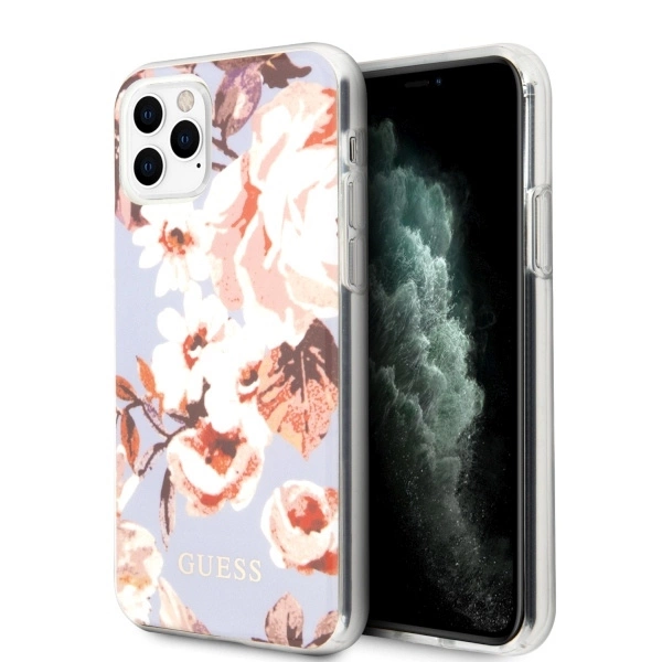 Guess GUHCN58IMLFL02 iPhone 11 Pro liliowy/lilac N°2 Flower Collectioneng