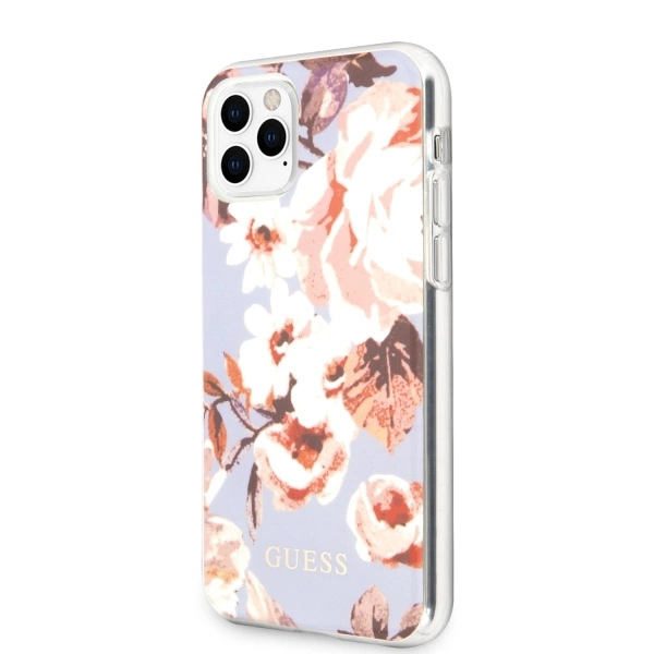 Guess GUHCN58IMLFL02 iPhone 11 Pro liliowy/lilac N°2 Flower Collectioneng