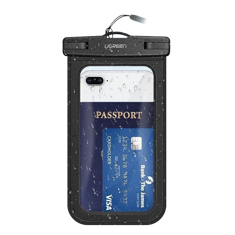 Ugreen LP186 50919 case waterproof IPX8 for 4-6.5" smartphone - blackeng