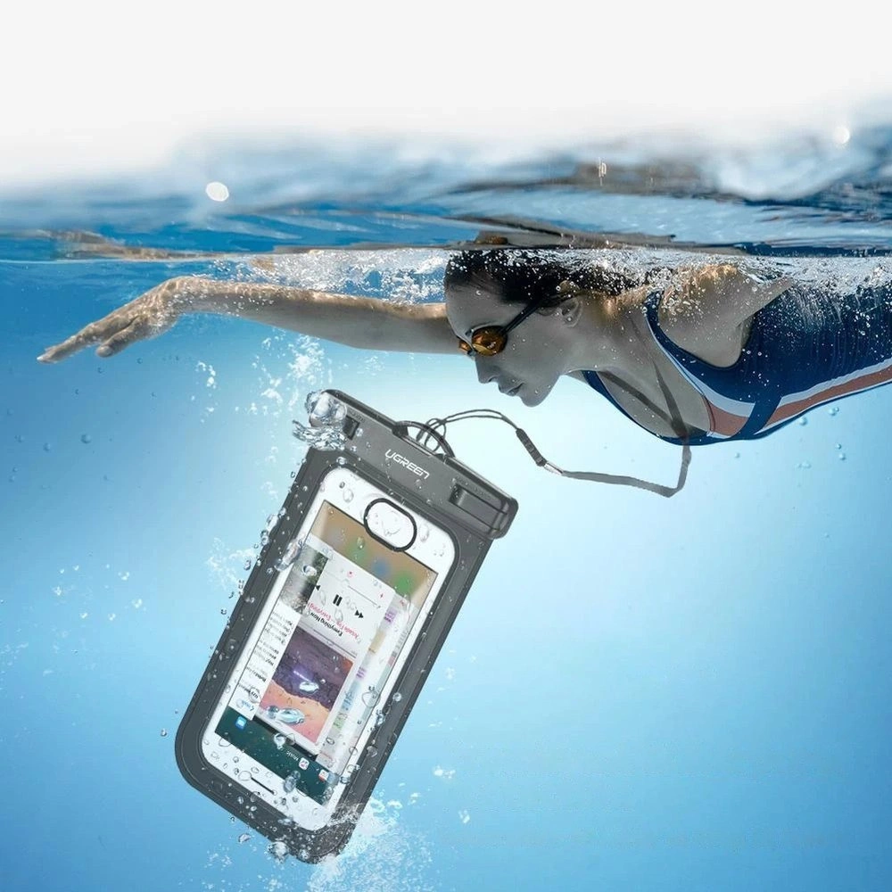 Ugreen LP186 50919 case waterproof IPX8 for 4-6.5" smartphone - blackeng