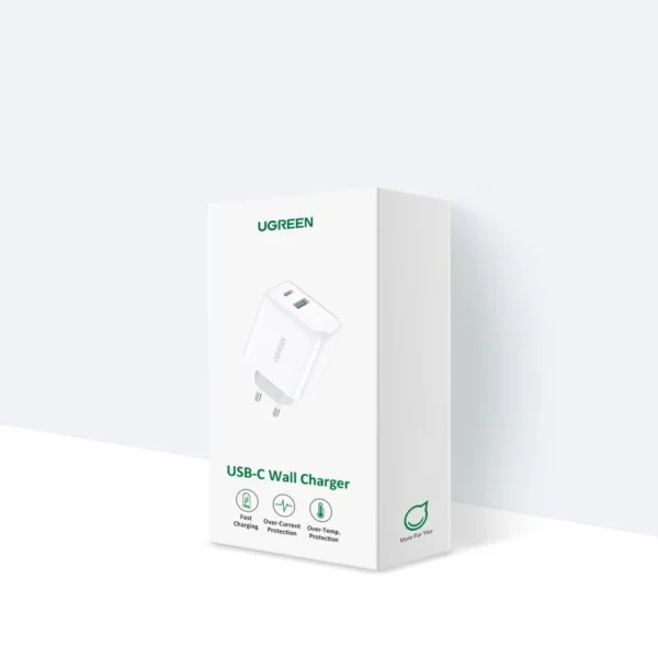 Ugreen Fast USB Type C / USB Wall Charger 36 W Quick Charge 4.0 Power Delivery white (60468 CD170)eng