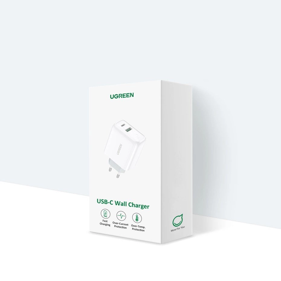 Ugreen Fast USB Type C / USB Wall Charger 36 W Quick Charge 4.0 Power Delivery white (60468 CD170)eng