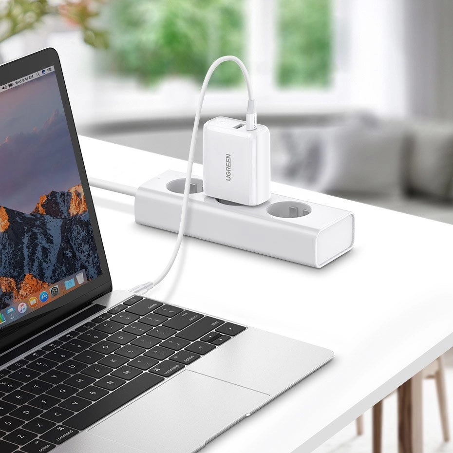 Ugreen Fast USB Type C / USB Wall Charger 36 W Quick Charge 4.0 Power Delivery white (60468 CD170)eng
