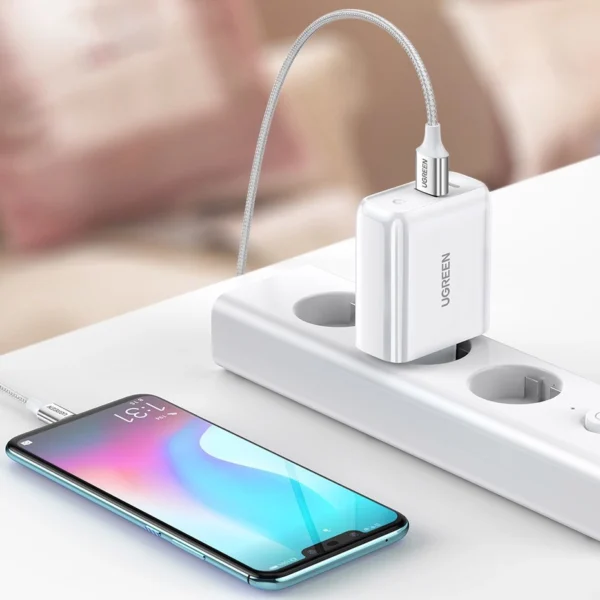 Ugreen Fast USB Type C / USB Wall Charger 36 W Quick Charge 4.0 Power Delivery white (60468 CD170)eng