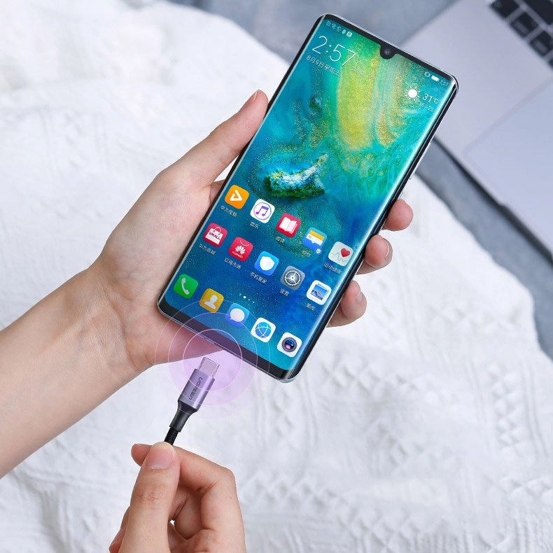 Ugreen US316 70429 USB-C - USB-C PD QC FCP Cable 100W 5A 480Mb/s 2m - Grayeng
