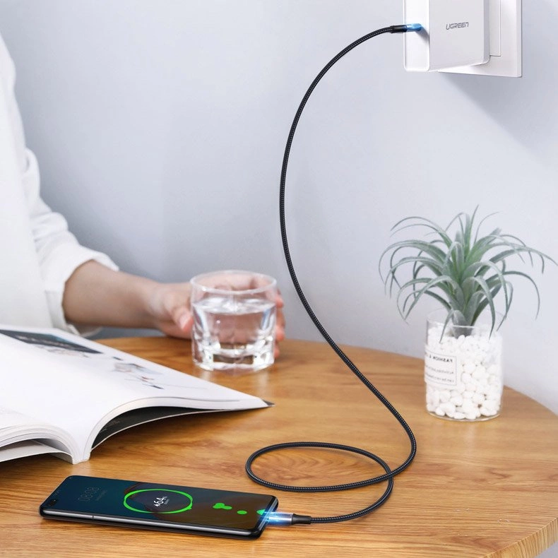Ugreen US316 70429 USB-C - USB-C PD QC FCP Cable 100W 5A 480Mb/s 2m - Grayeng