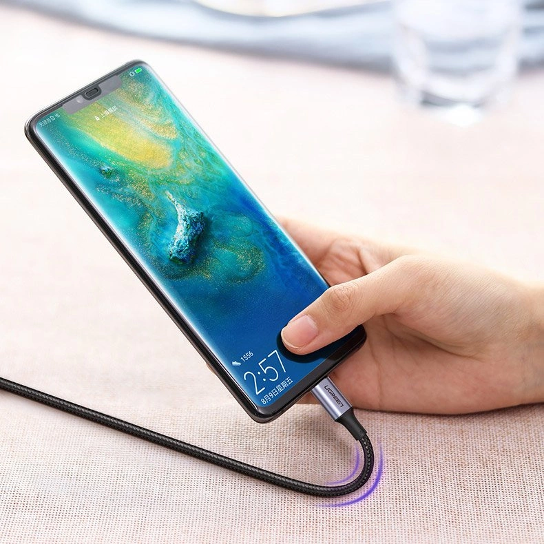 Ugreen US316 70429 USB-C - USB-C PD QC FCP Cable 100W 5A 480Mb/s 2m - Grayeng