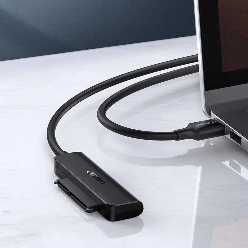 Ugreen adapter HDD SSD 2.5'' SATA III 3.0 - USB Type C 3.2 Gen 1 (SuperSpeed ​​USB 5 Gbps) black (70610 CM321)eng