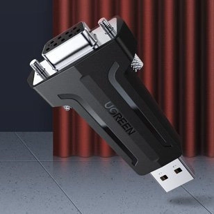 Ugreen adapter converter DB9 RS-232 - USB black (80111 CM326)eng