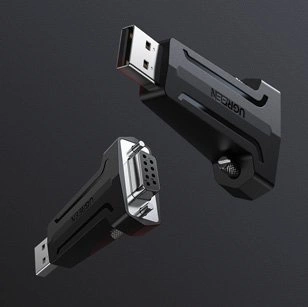 Ugreen adapter converter DB9 RS-232 - USB black (80111 CM326)eng