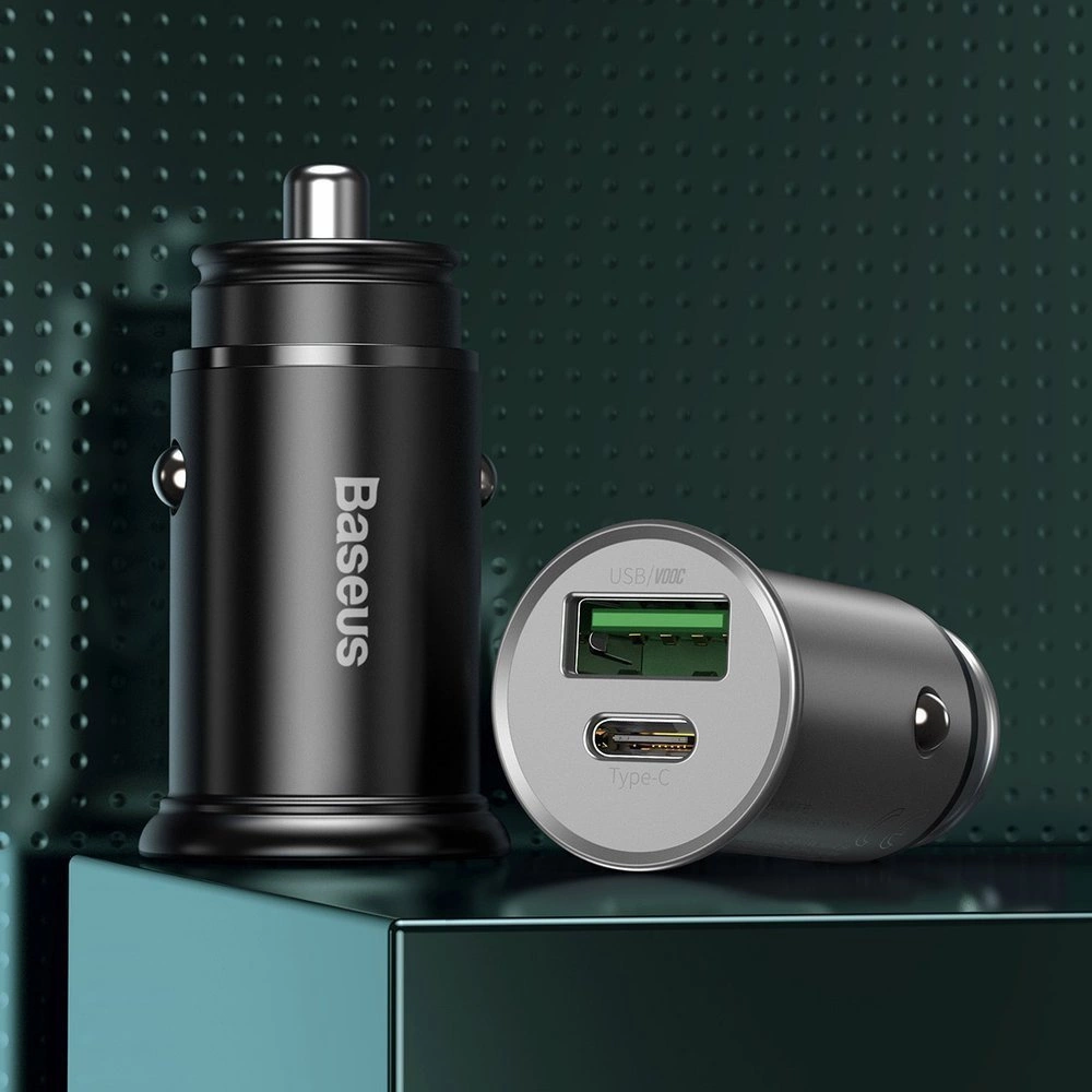Baseus PPS smart car charger USB / USB Type C 30 W Quick Charge 4.0 QC4+ Power Delivery 3.0 VOOC SCP AFC MTKPE black (CCYS-C01)eng
