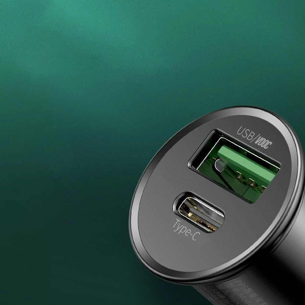 Baseus PPS smart car charger USB / USB Type C 30 W Quick Charge 4.0 QC4+ Power Delivery 3.0 VOOC SCP AFC MTKPE black (CCYS-C01)eng