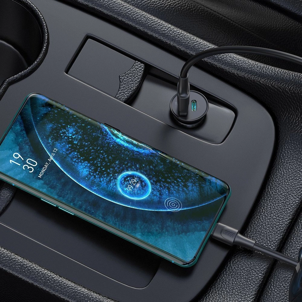 Baseus PPS smart car charger USB / USB Type C 30 W Quick Charge 4.0 QC4+ Power Delivery 3.0 VOOC SCP AFC MTKPE black (CCYS-C01)eng