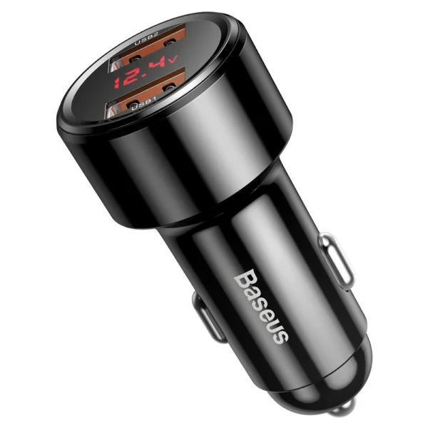 Baseus Magic Series Dual QC - Quick Charge 3.0 car charger 2x USB 45W 6A black (CCMLC20A-01)eng