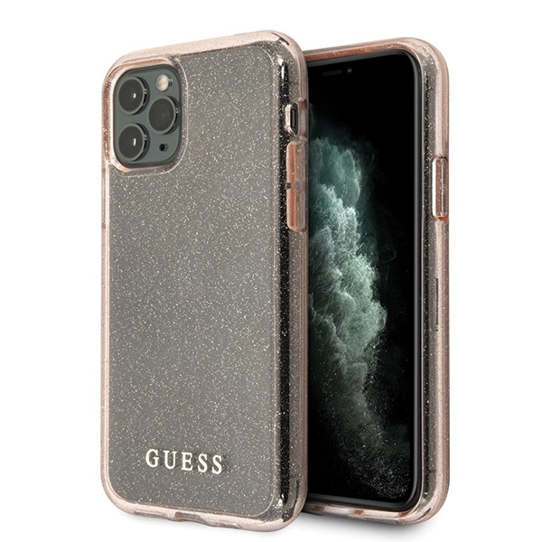 Guess GUHCN58PCGLPI iPhone 11 Pro pink/pink hard case Glittereng