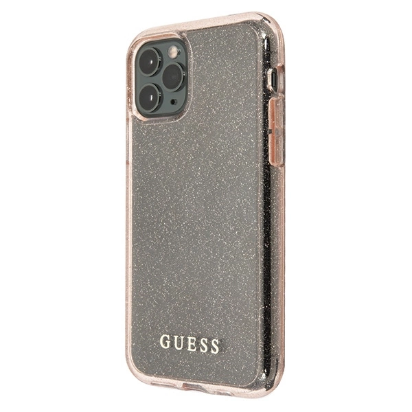 Guess GUHCN58PCGLPI iPhone 11 Pro pink/pink hard case Glittereng
