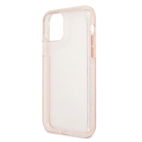 Guess GUHCN58PCGLPI iPhone 11 Pro pink/pink hard case Glittereng