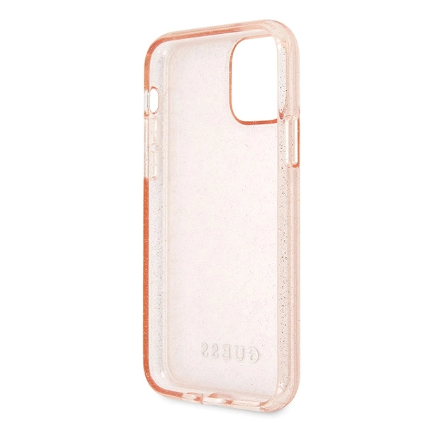 Guess GUHCN58PCGLPI iPhone 11 Pro pink/pink hard case Glittereng