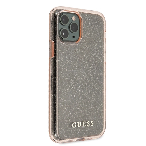 Guess GUHCN58PCGLPI iPhone 11 Pro pink/pink hard case Glittereng
