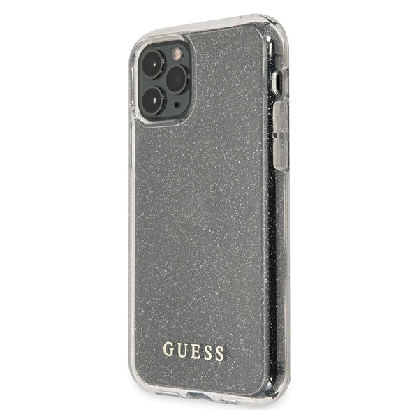 Guess GUHCN58PCGLSI iPhone 11 Pro silver/silver hard case Glittereng
