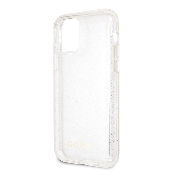 Guess GUHCN58PCGLSI iPhone 11 Pro silver/silver hard case Glittereng