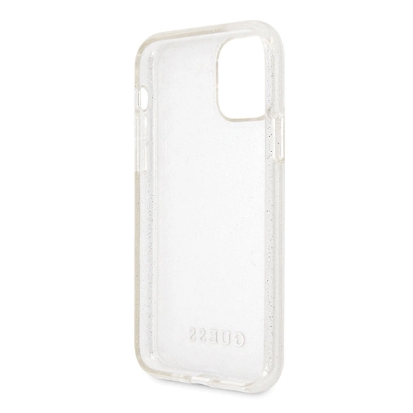 Guess GUHCN58PCGLSI iPhone 11 Pro silver/silver hard case Glittereng