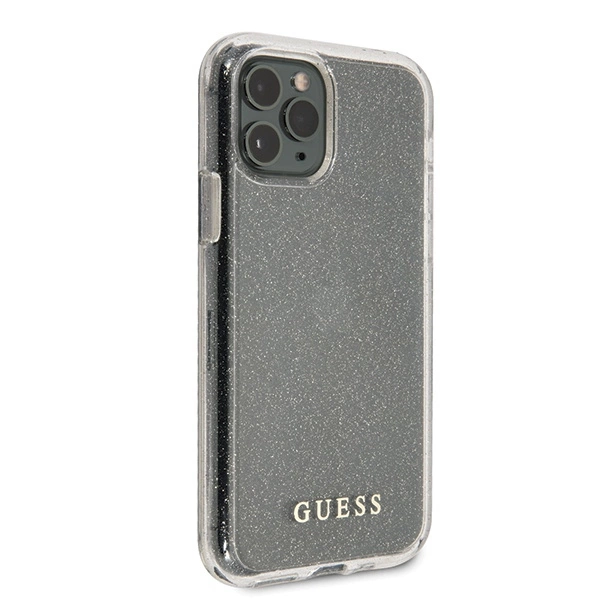 Guess GUHCN58PCGLSI iPhone 11 Pro silver/silver hard case Glittereng