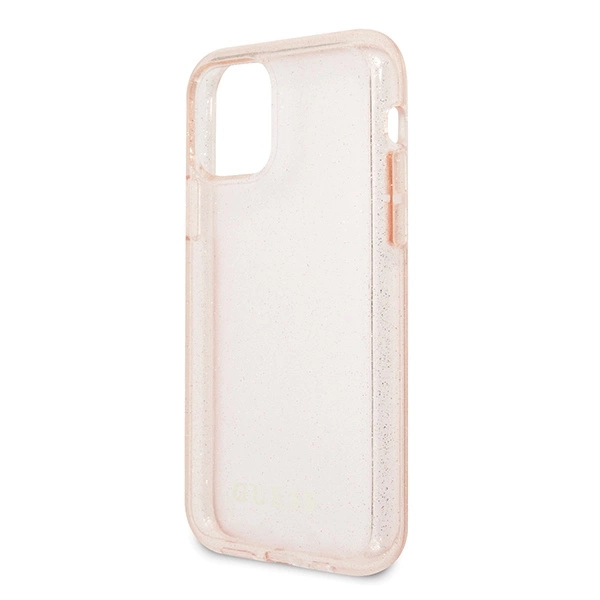 Guess GUHCN65PCGLPI iPhone 11 Pro Max pink/pink hard case Glittereng