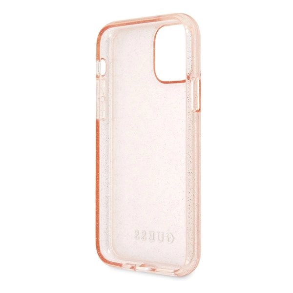 Guess GUHCN65PCGLPI iPhone 11 Pro Max pink/pink hard case Glittereng